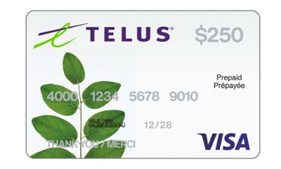 Free Telus $250 Visa Gift Cards