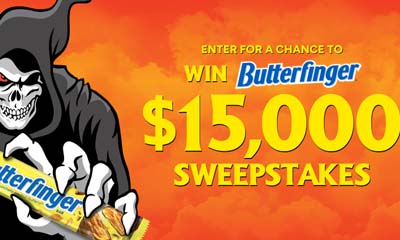 Win $15,000 in the Spirit Halloween Butterfinger Sweepstakes